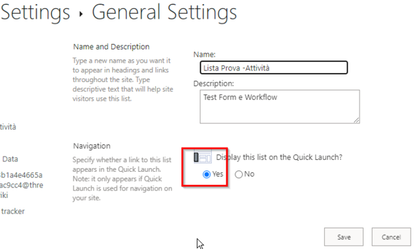 SharePoint online List Settings 04 Quick launch.png