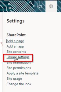 SharePoint online Library Settings 01.png