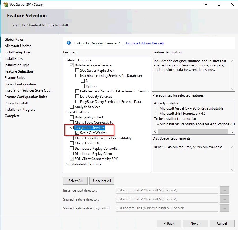 Adding SQL Integration Services on SQL Server 2017 02.png